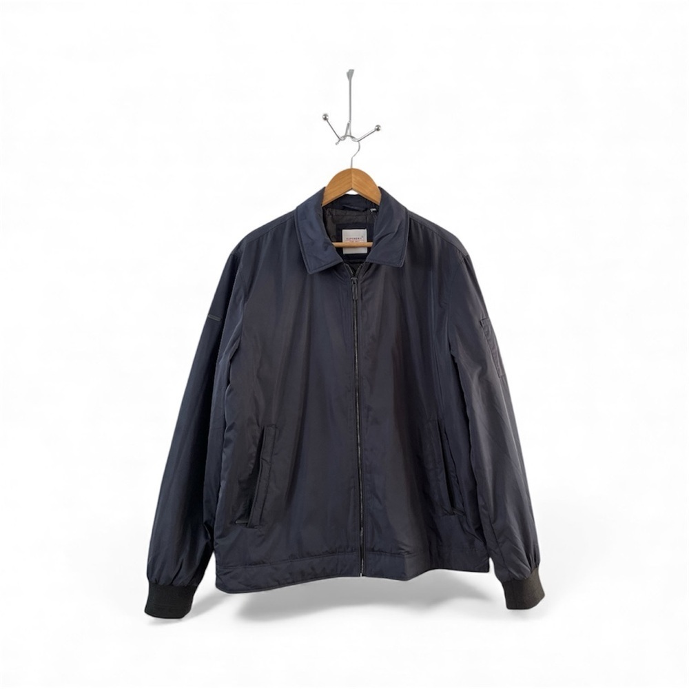 Superdry The Edit Men’s Jacket 2XL Navy Zip-Up Lightweight Bomber NWT